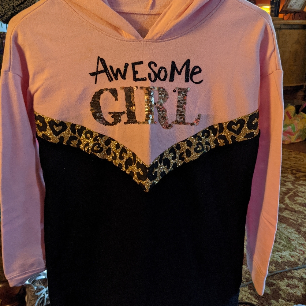 Girls size 12 Justice oversized hoodie
